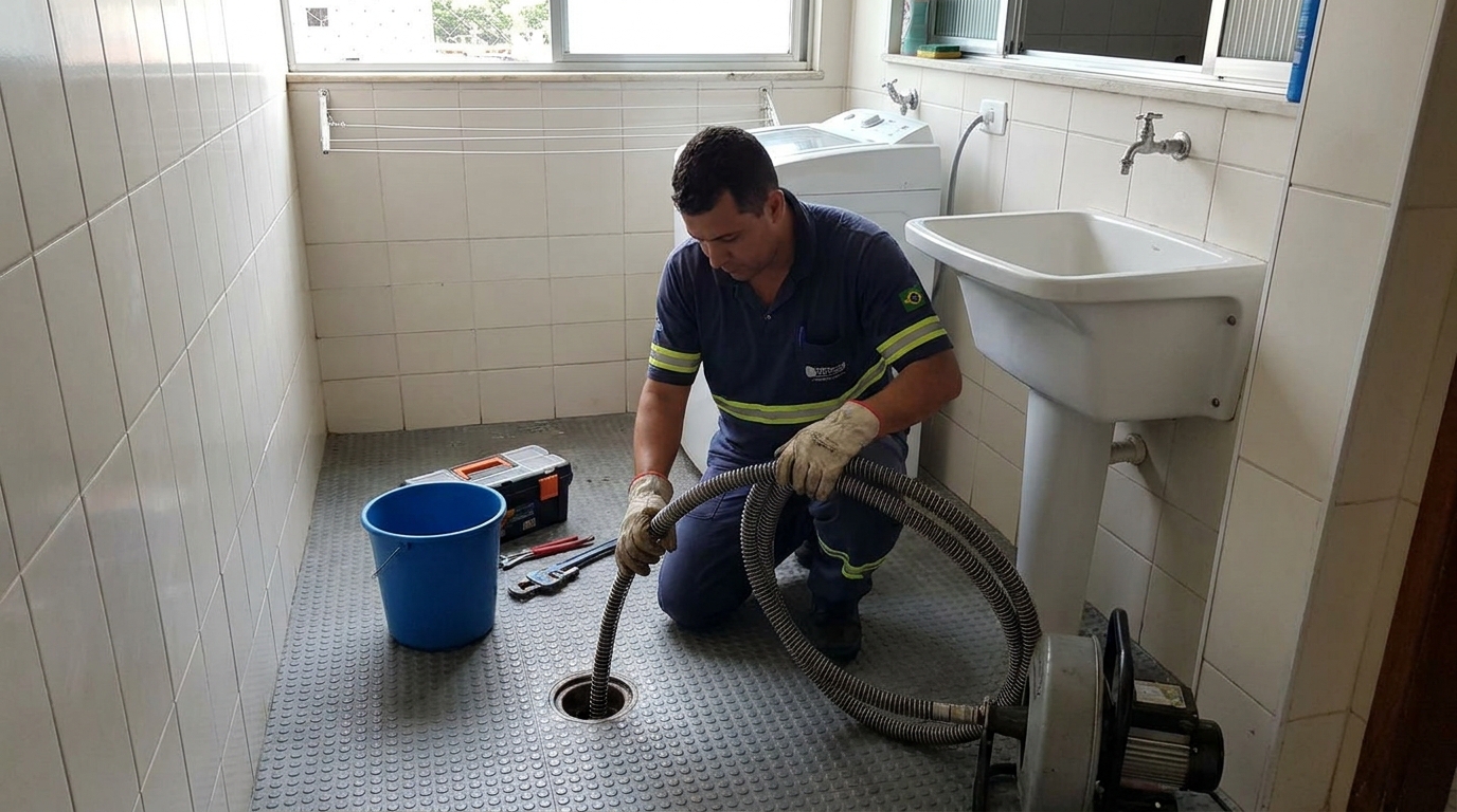 Desentupimento de ralo residencial em Ananindeua‑PA