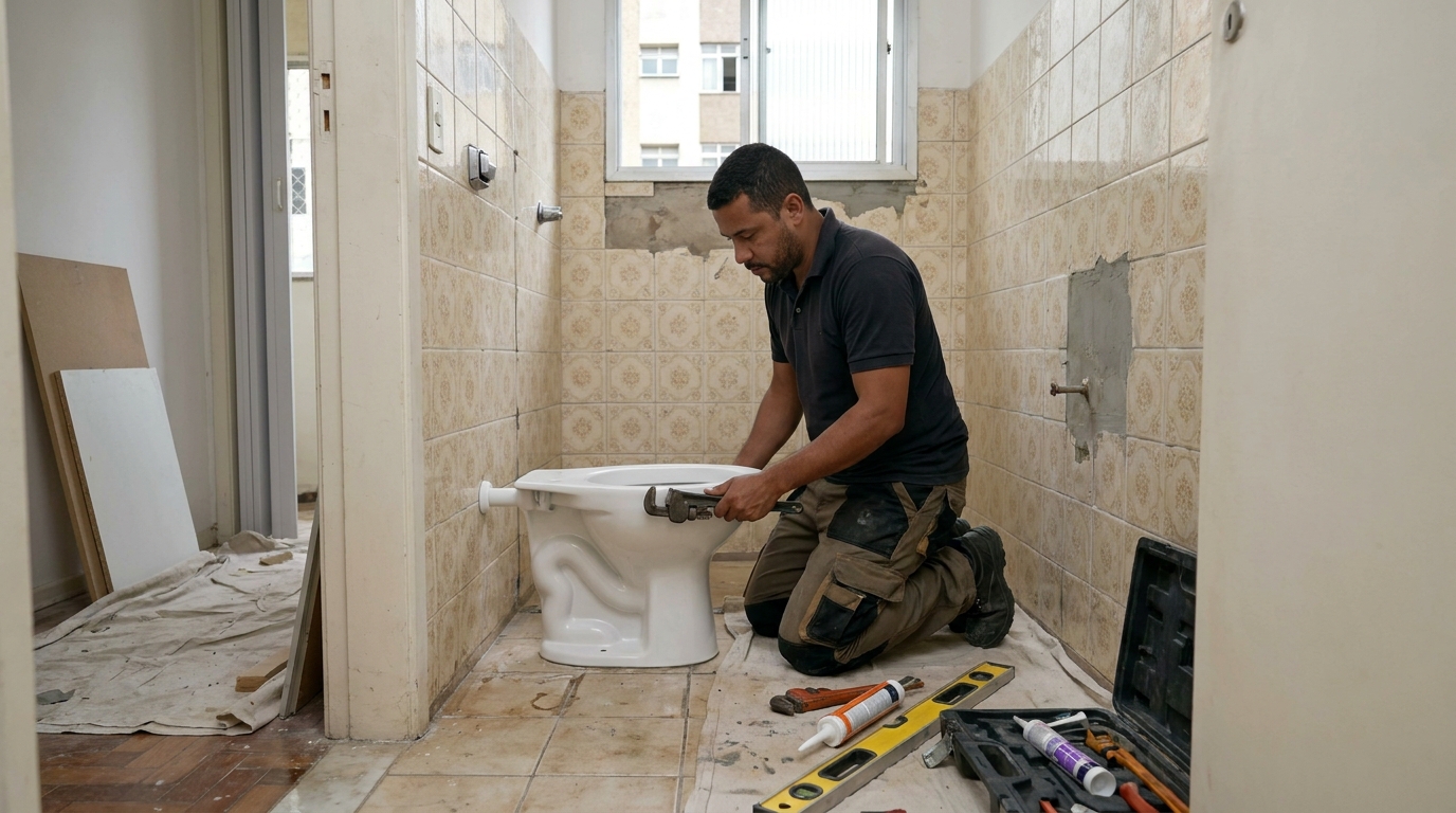 Instalação de vaso sanitário profissional em Ananindeua‑PA